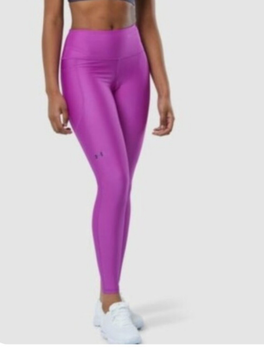 High-Waist Purple Compression Performance Leggings M